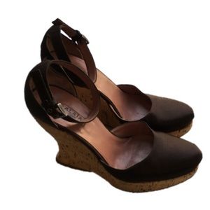 Alaia Brown  Cork Wedge Shoes Size 36